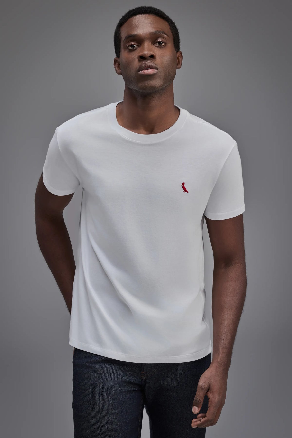 camiseta básica brasa pica-pau bordado - Branca