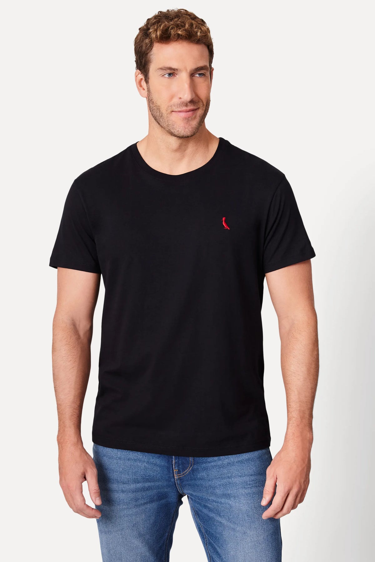 camiseta básica brasa pica-pau bordado - Preta