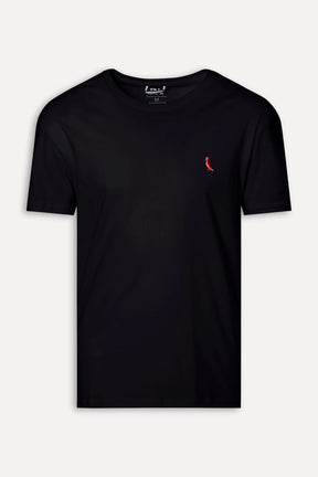 camiseta básica brasa pica-pau bordado - Preta