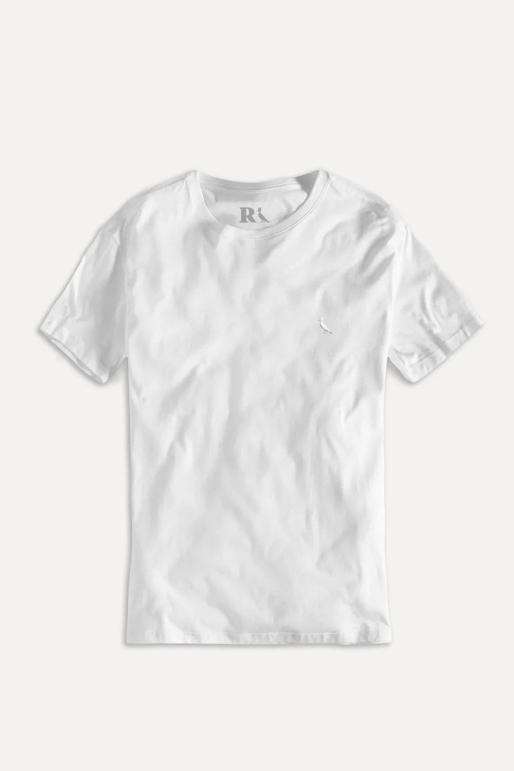camiseta básica suspiro pica-pau bordado - branca