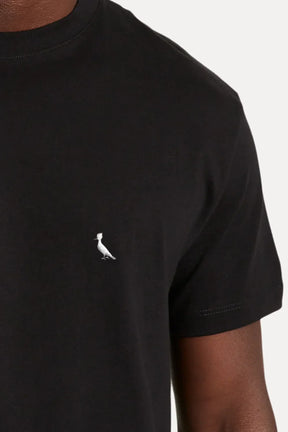 camiseta básica suspiro pica-pau bordado - Preta