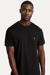camiseta básica suspiro pica-pau bordado - Preta