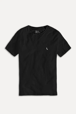 camiseta básica suspiro pica-pau bordado - Preta