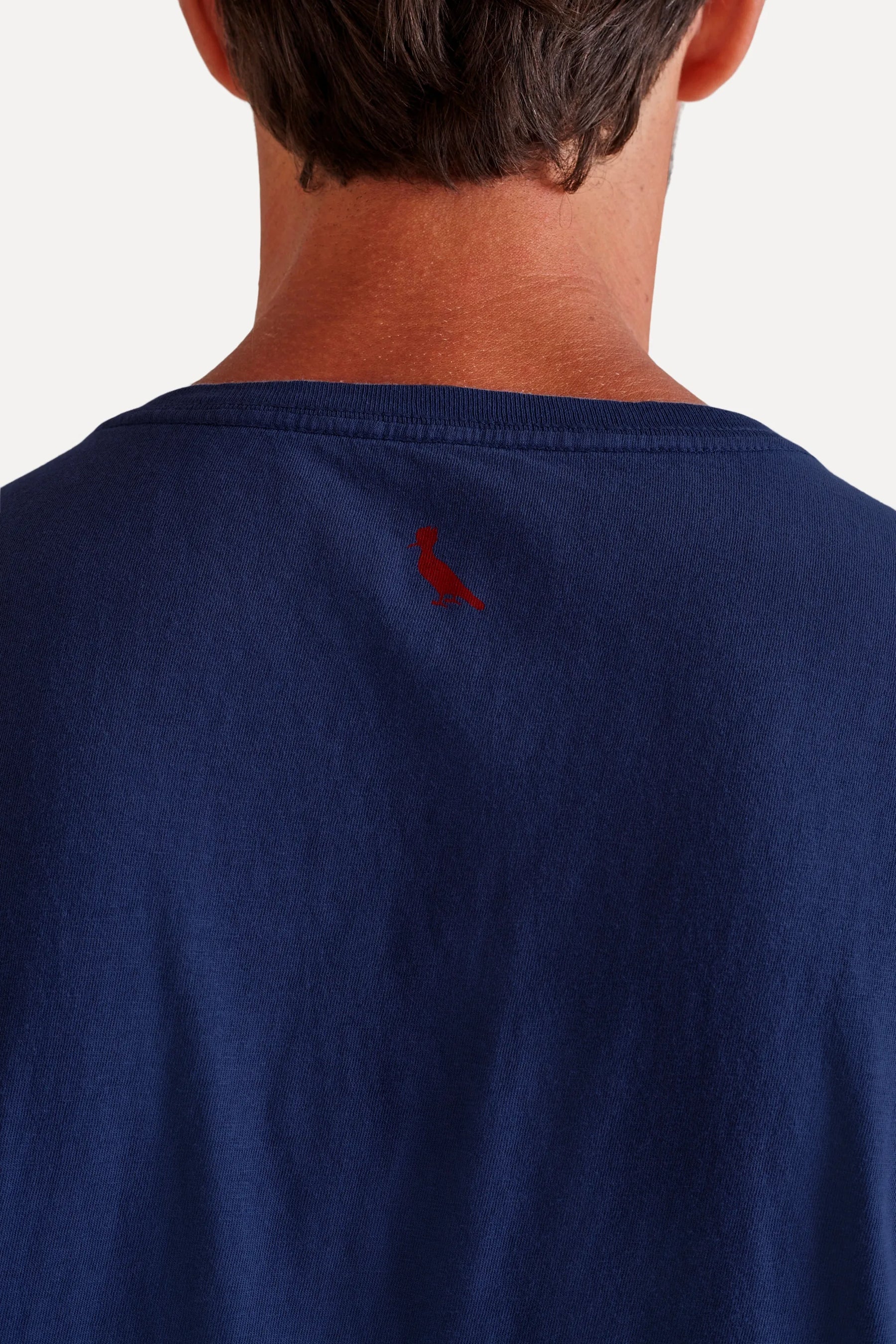camiseta básica suspiro pica-pau bordado - Azul