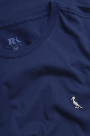 camiseta básica suspiro pica-pau bordado - Azul