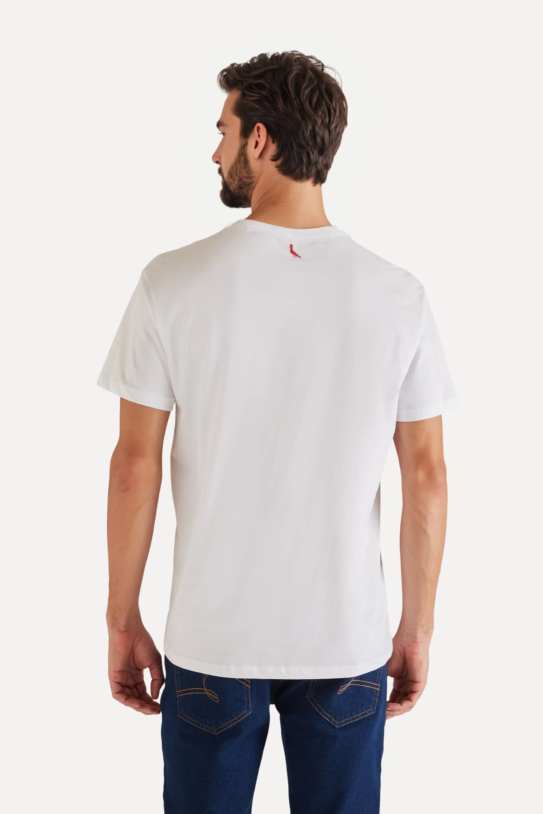 camiseta pica-pau cerveja - Branca