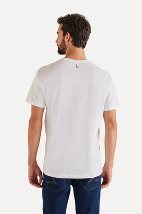 camiseta pica-pau cerveja - Branca