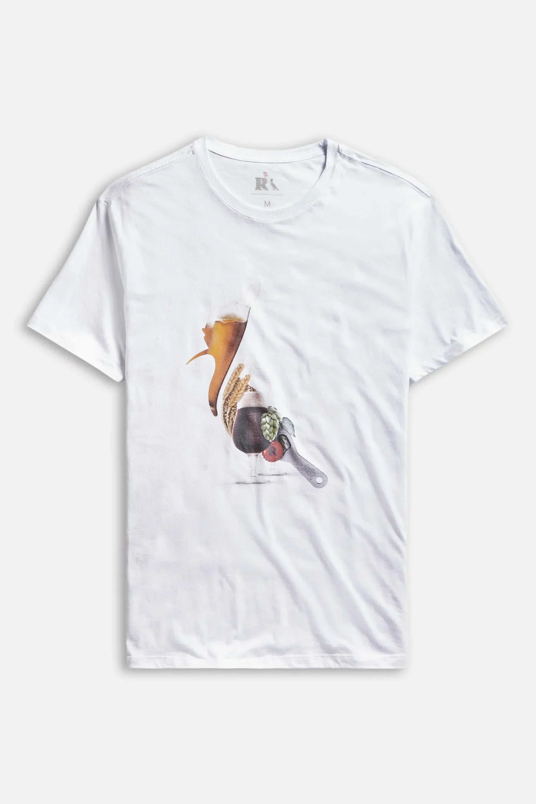 camiseta pica-pau cerveja - Branca