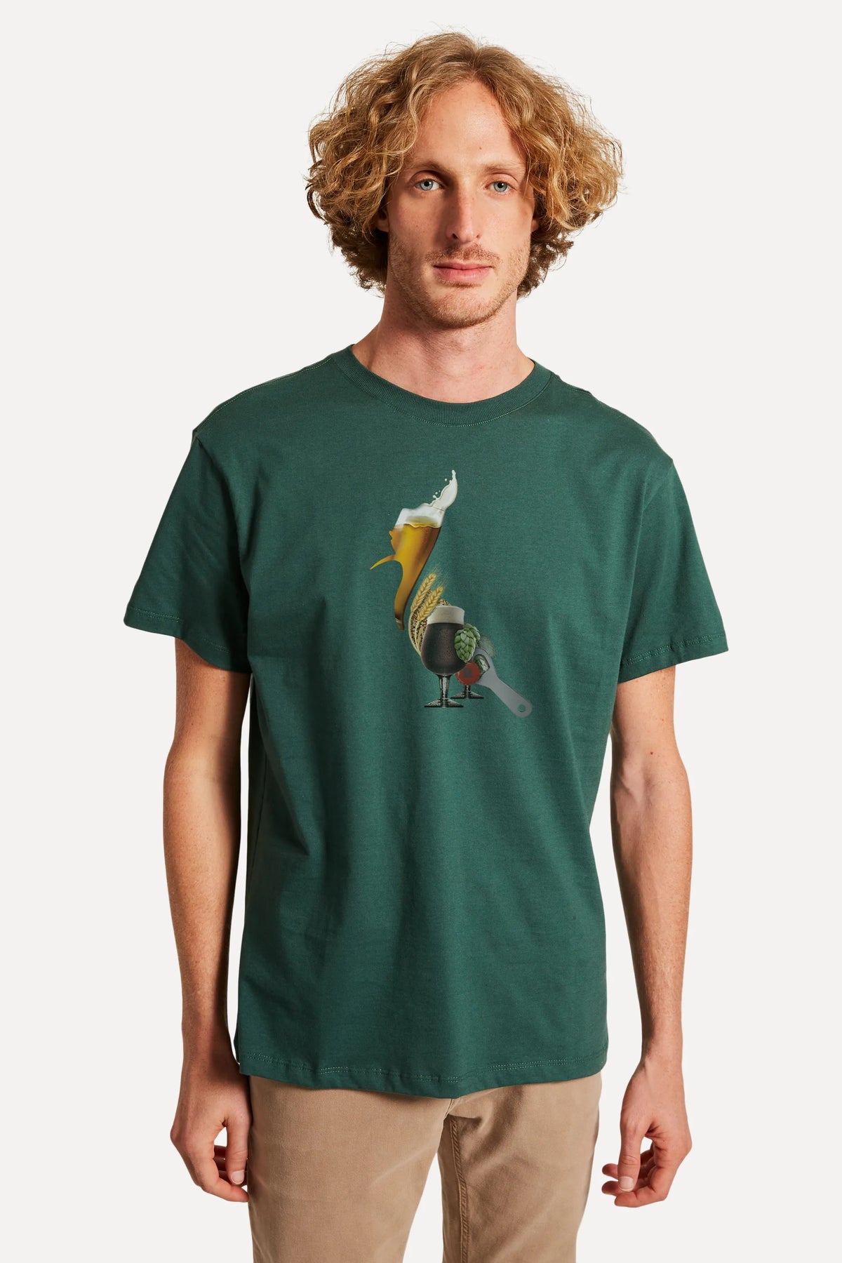 camiseta pica-pau cerveja - Azul