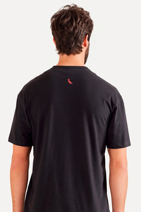camiseta pica pau bordado glow - Preto