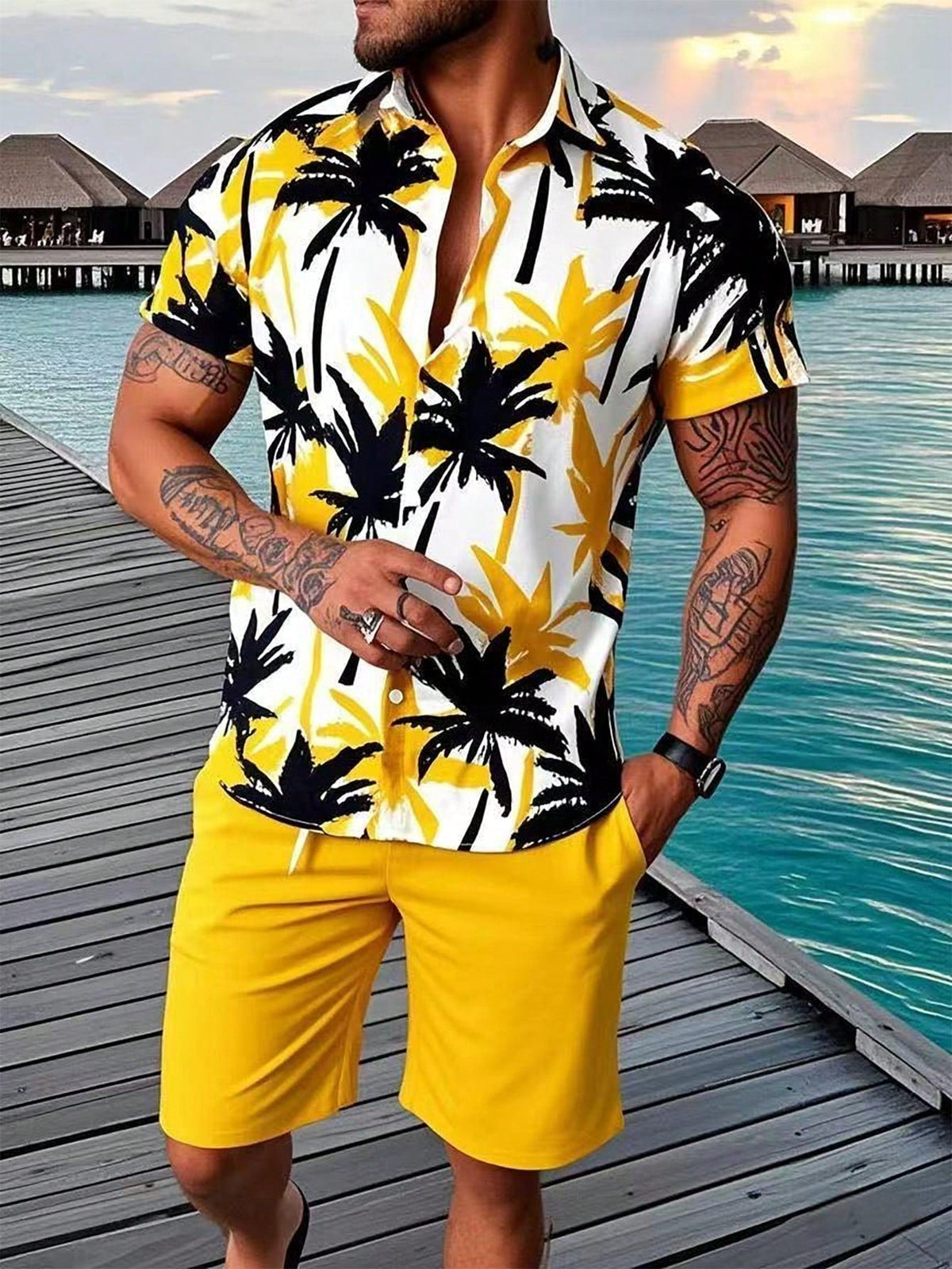 Conjunto Masculino Refresco Natural Amarelo
