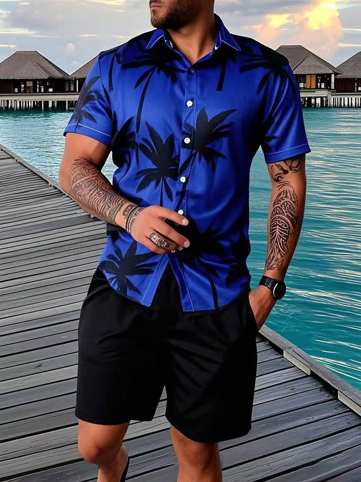 Conjunto Masculino Refresco Natural Azul Marinho