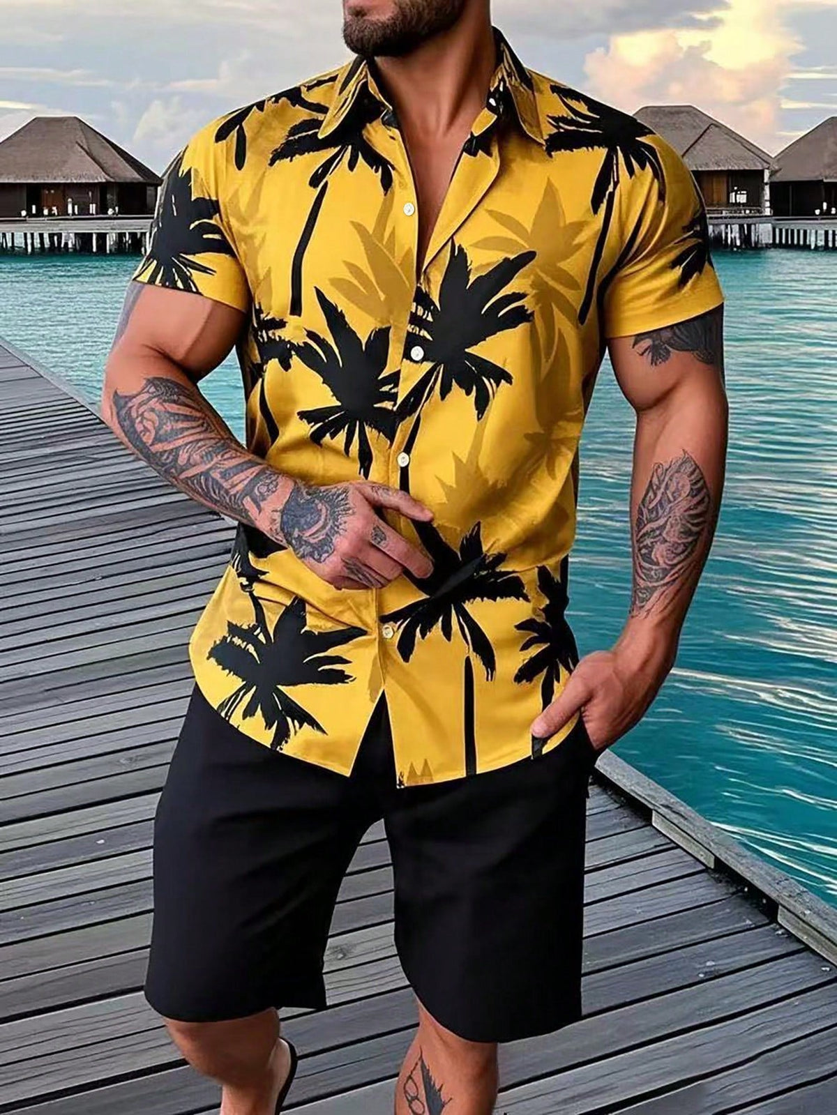 Conjunto Masculino Refresco Natural Amarelo Escuro