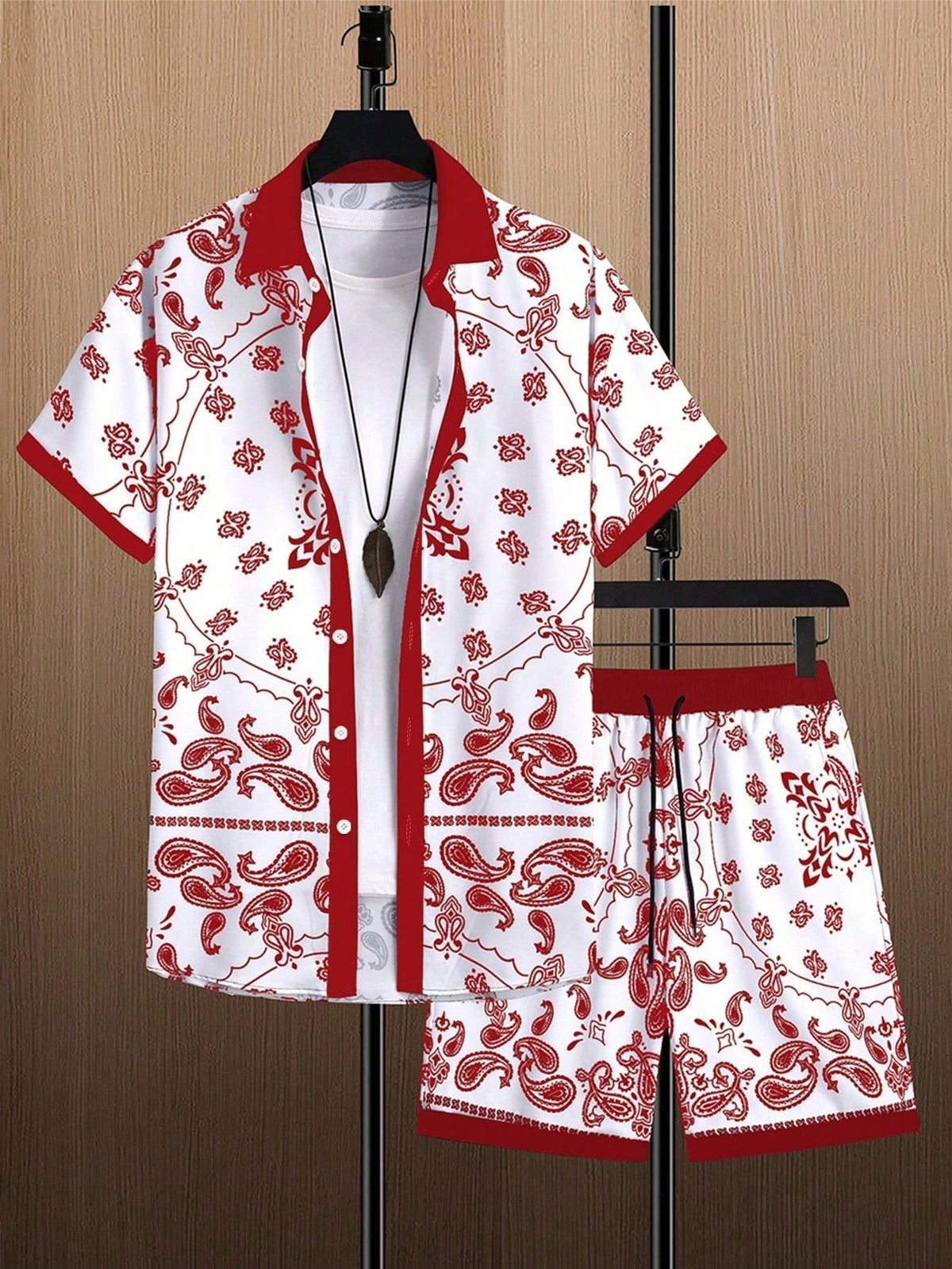 Conjunto Masculino Verão e Praia Vermelho