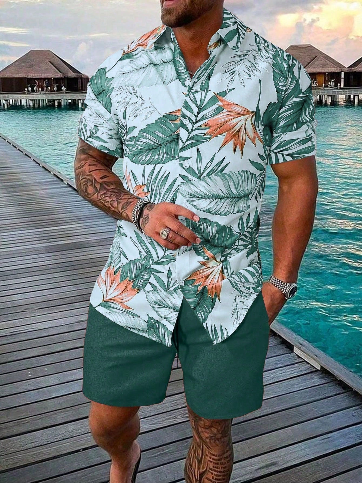 Conjunto Masculino Cores do Verão Verde
