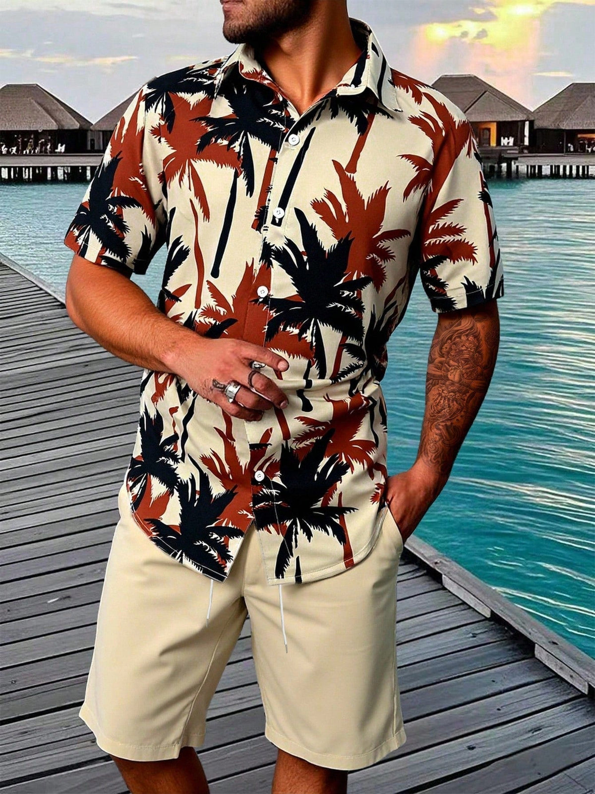 Conjunto Masculino Refresco Natural Castanho