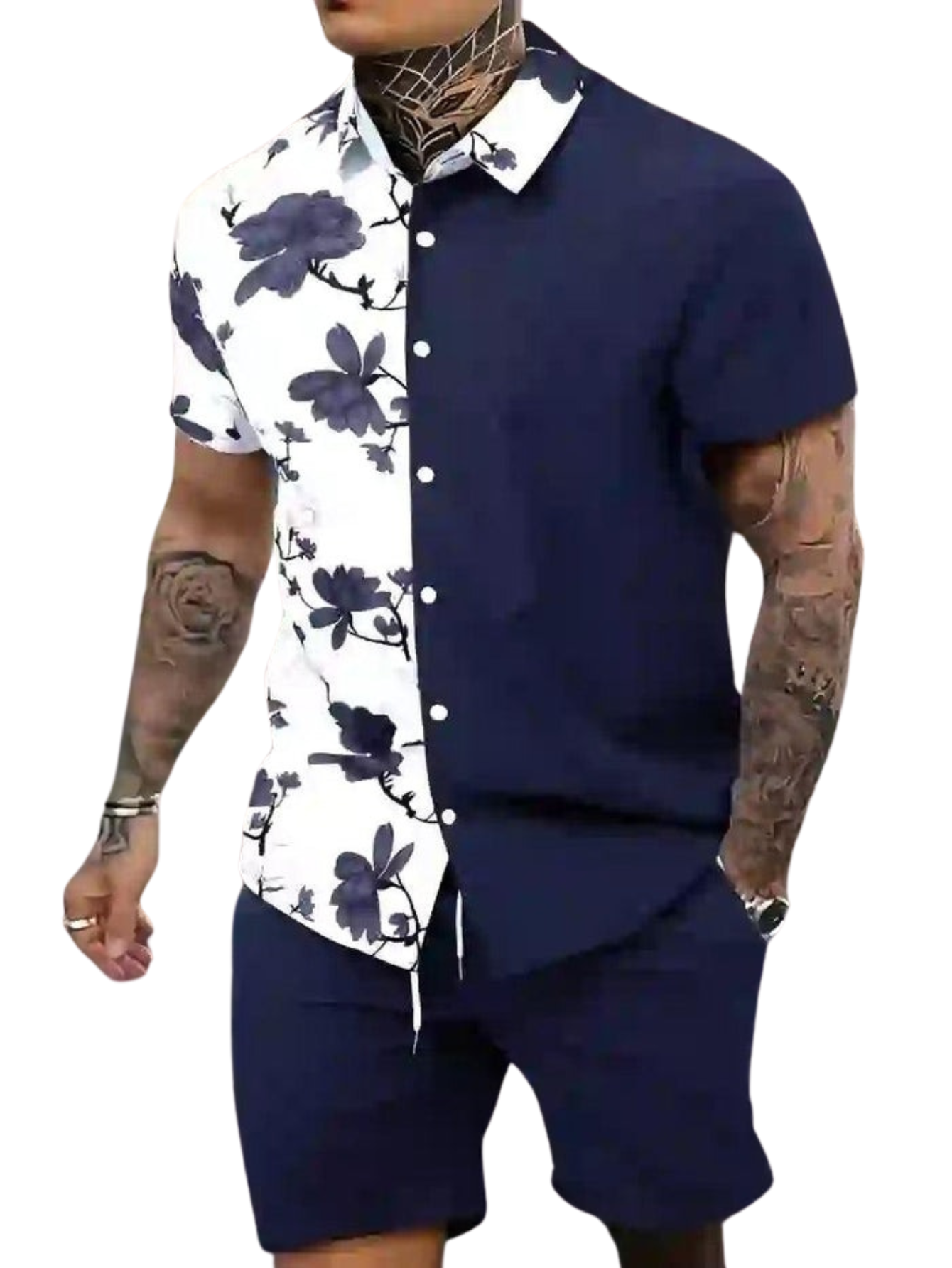 Conjunto Masculino Folhas do Caribe