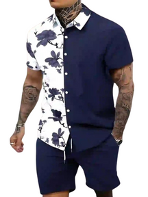 Conjunto Masculino Folhas do Caribe