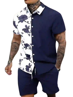 Conjunto Masculino Folhas do Caribe
