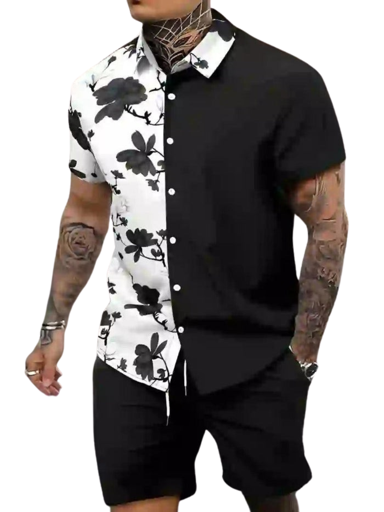 Conjunto Masculino Folhas do Caribe